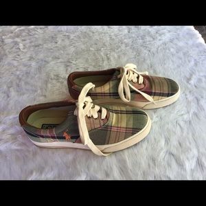 Polo Ralph Lauren men Vaughn sneaker plaid size 7
